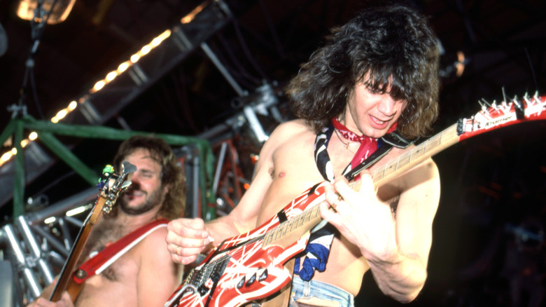Eddie Van Halen performing onstage