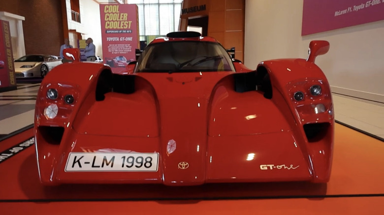 Frontal view of the super rare Toyota GT-One road car.