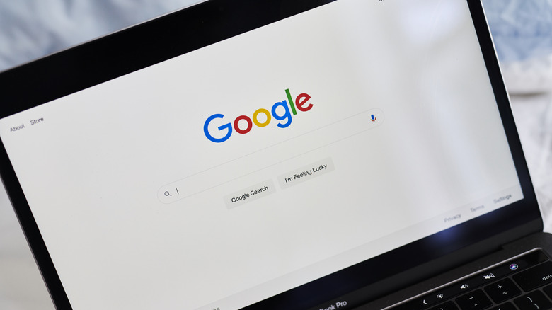 Google.com on a MacBook Pro