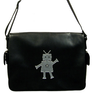 ultimate messenger bag with dancing robot