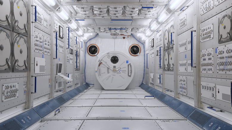 ISS interior corridor