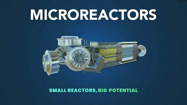A digital rendering of a microreactor