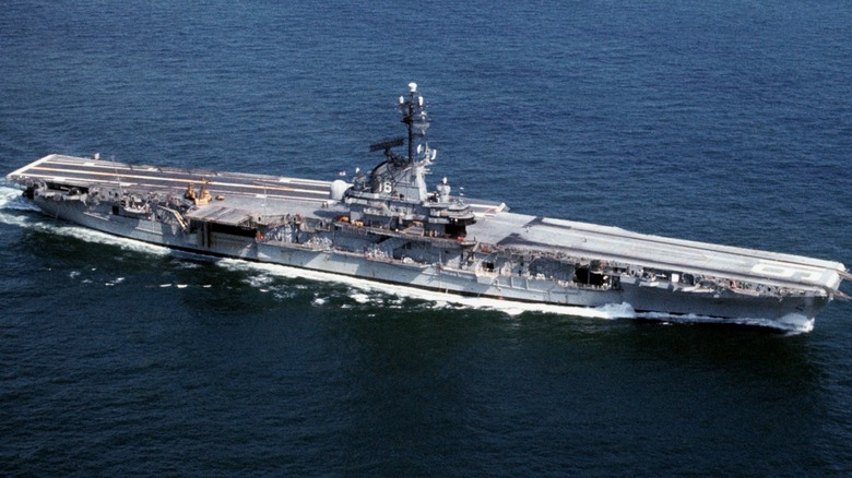 The USS Lexington (CVS-16) underway in the 1960s