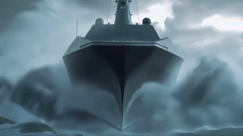 A rendering of a Blue Water unnmanned vessel