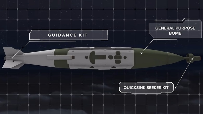A computer model of the Quicksink anti-ship weapon system