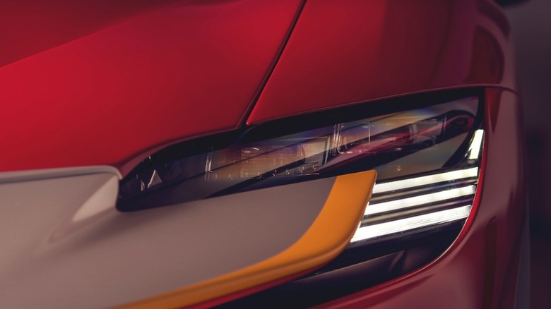 Daytime running light on supercar