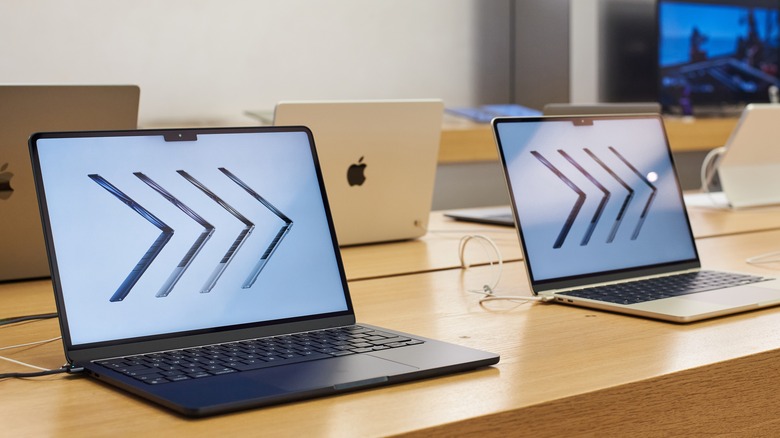 Two M2 MacBook Air models.