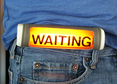 waiting sign