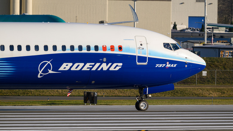 Photo of Boeing 737 MAX at airport gate