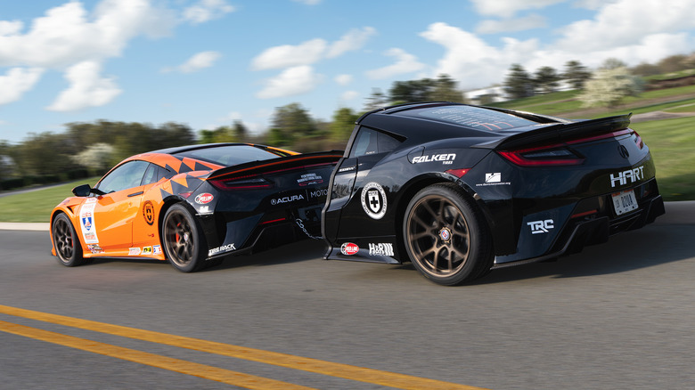 Acura NSX Type S with trailer.