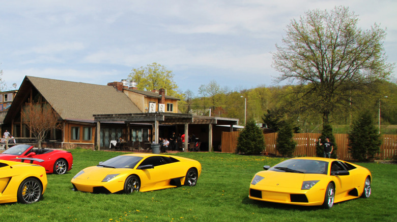 Lamborghini Murcielagos outside