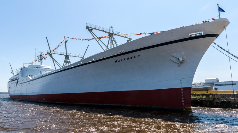 The NS Savannah moored in Baltimore in 2012