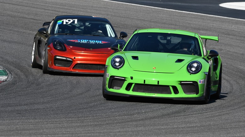 Porsche 911 on a race track