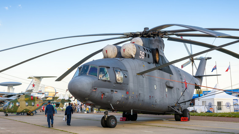 Mil Mi-26 parked in runway