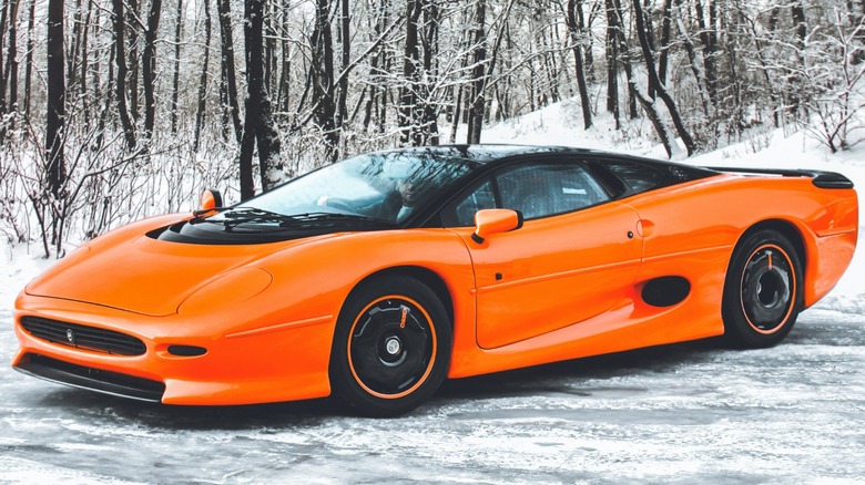 Orange Jaguar XJ220