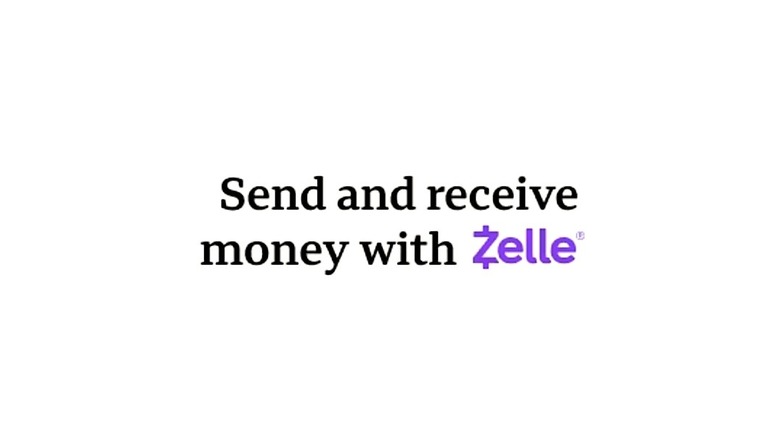 Zelle ad and logo on Wells Fargo