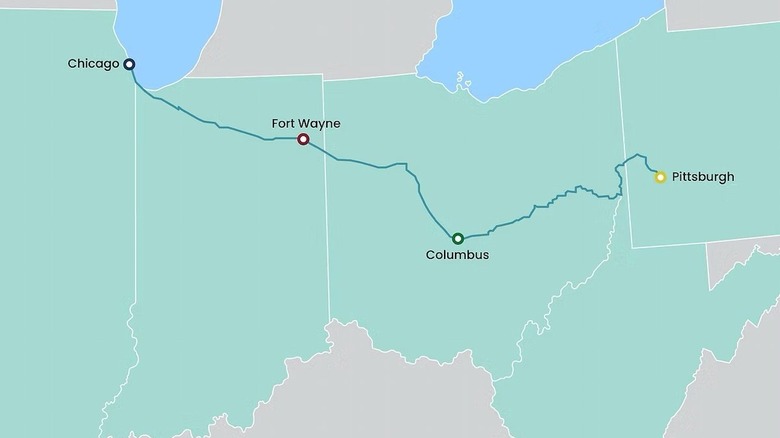 The Midwest Connect trainline would link four major cities in the region: Chicago, Fort Wayne, Columbus, and Pittsburgh.