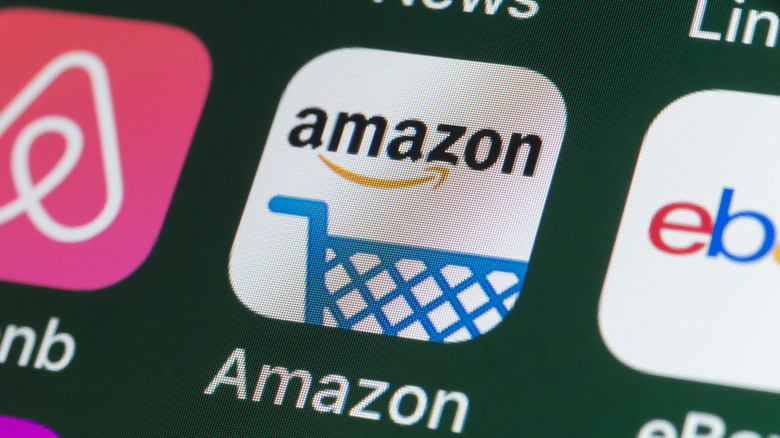 Amazon app icon on an iPhone