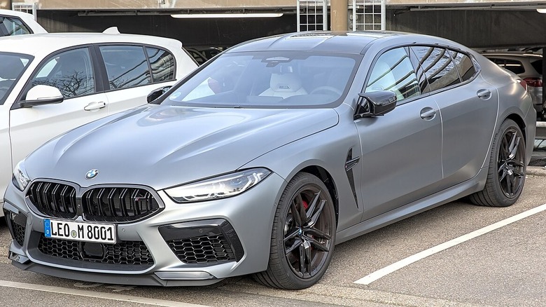 Grey BMW M8 Grand Competition Coupe 2020