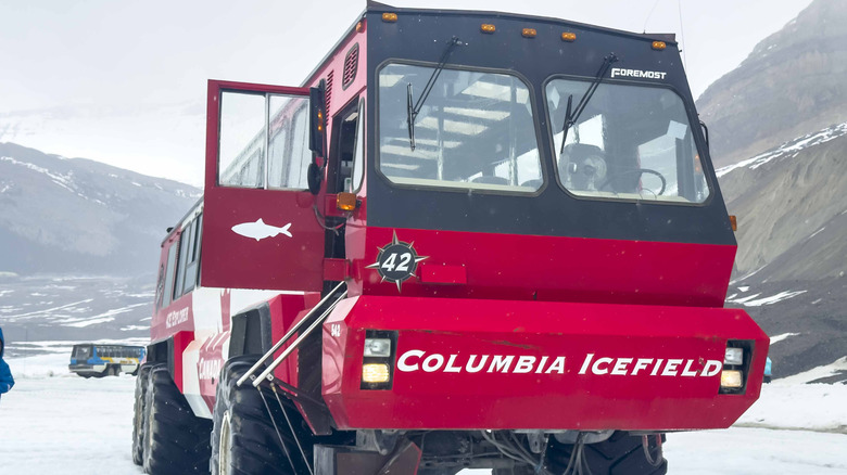 Terra Bus ready for tourists at Columbia Icefield