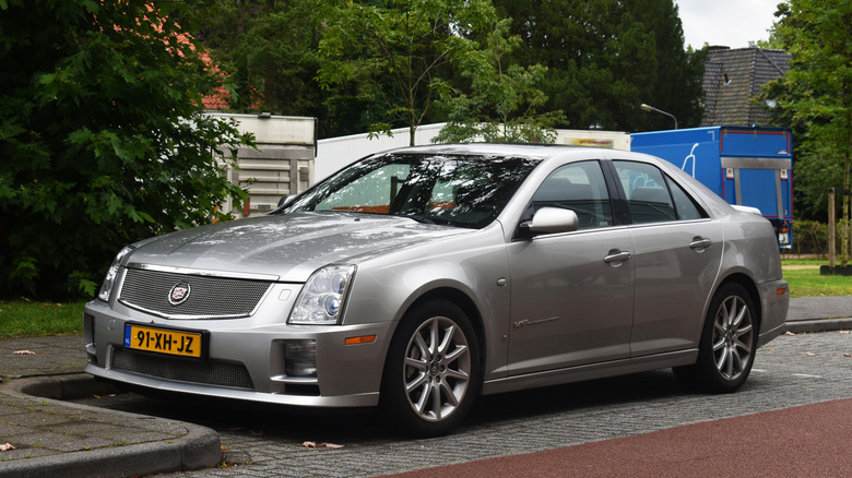 A side on shot of a 2006 Cadillac STS-V