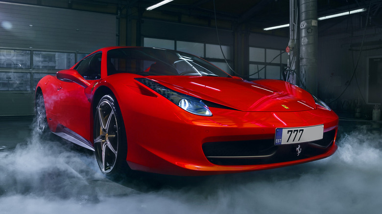 Red Ferrari 458 Spider