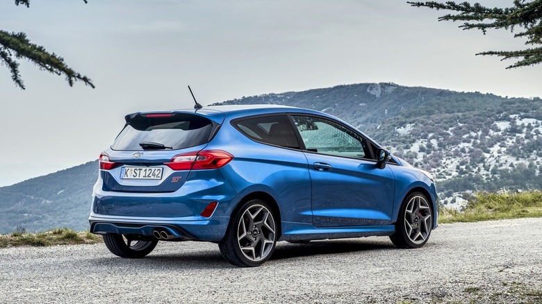 Blue Fiesta ST side profile