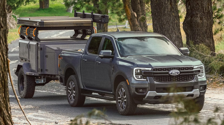 Promo image of the 2025 Ford Ranger towing
