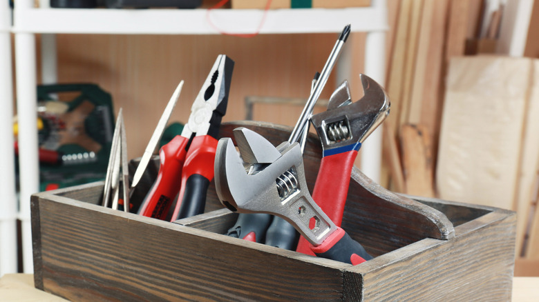 garage tools in box