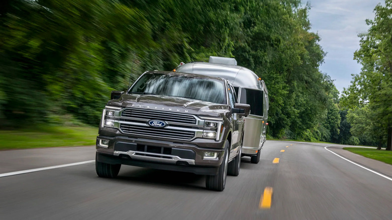 A shot of a 2025 Ford F-150 pulling a Jetstream