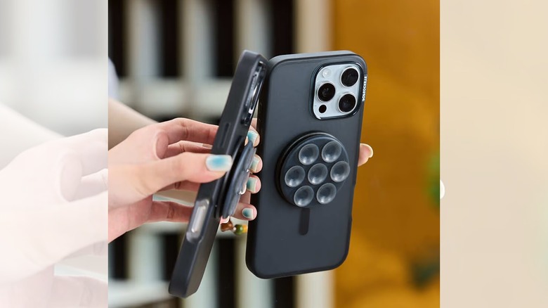 a PopSocket Suck-Up Grip on a phone