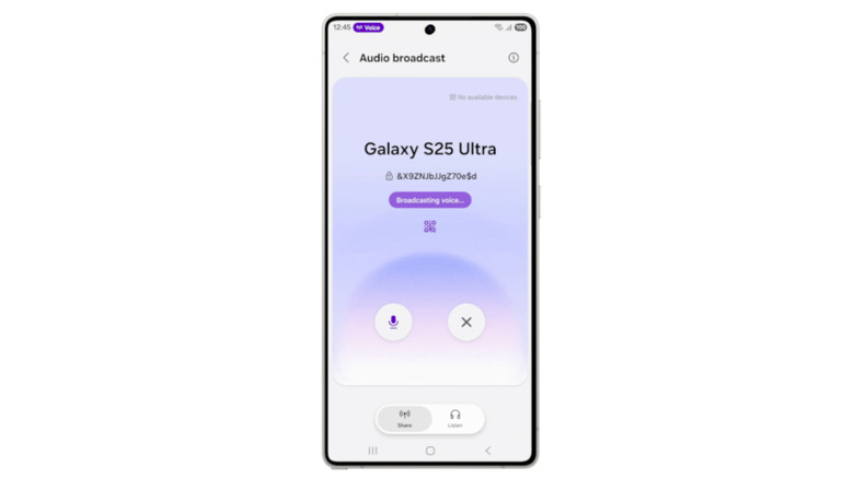 Auracast broadcasting on Samsung One UI 8.5