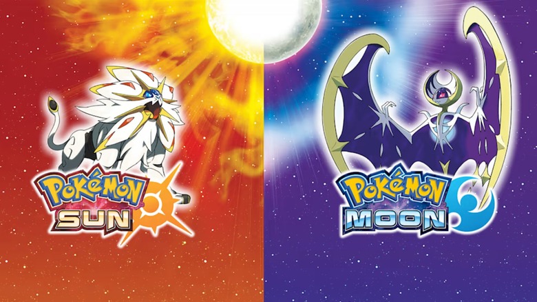 Pokemon Sun and Pokemon Moon game covers 