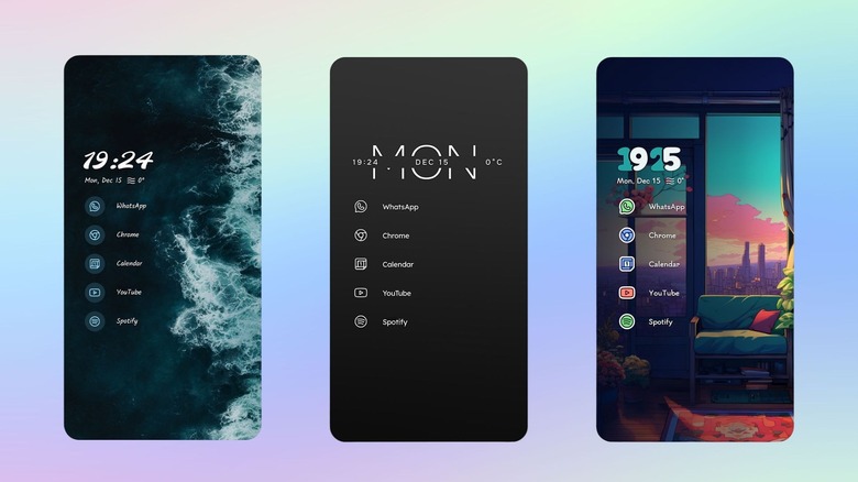 Different themes of Niagara Launcher