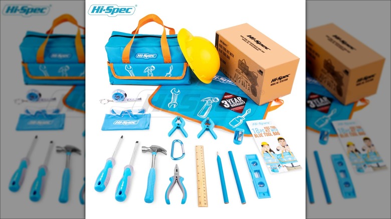 Hi-Spec 18-piece 18pc Kids Tool Kit Set & Tool Bag