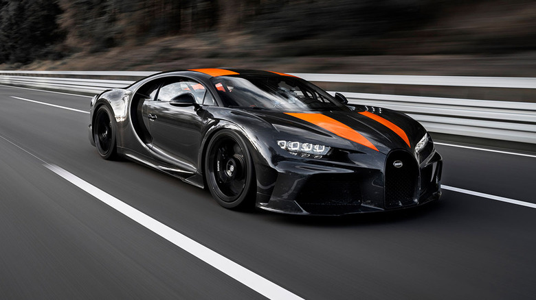The Bugatti Chiron Super Sport 300+ driving