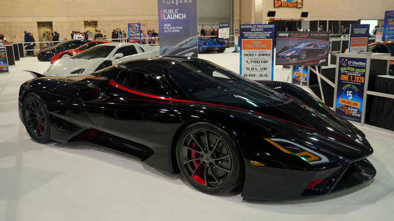 A black SSC Tuatara on display