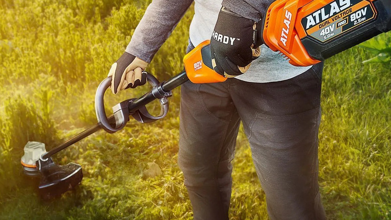 Closeup of an Atlas weed eater