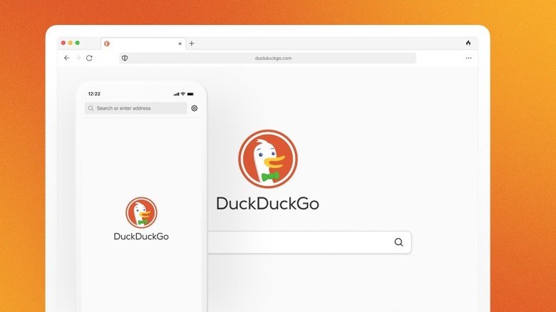 DuckDuckGo home page