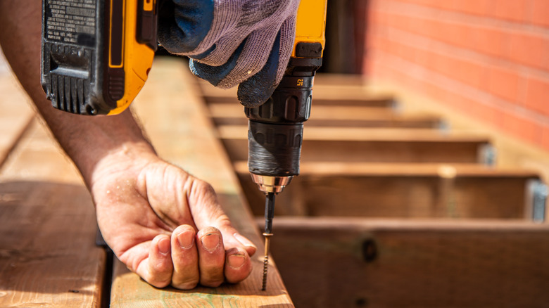 Using a cordless drill