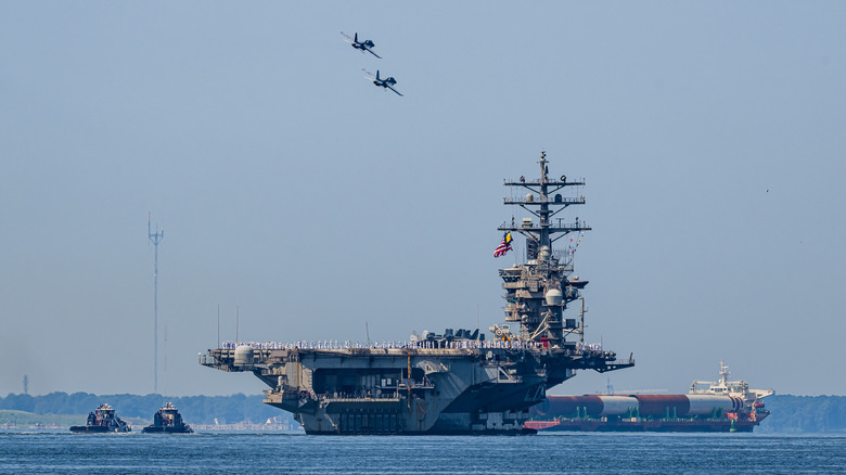 USS Dwight D Eisenhower (CVN-69) returns to Naval Station Norfolk after 9-month deployment