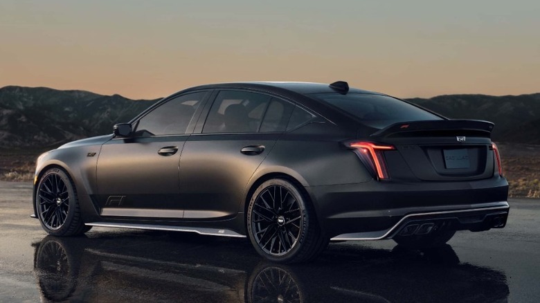Rear 3/4 view of 2026 Cadillac CT5-V Blackwing F1 Collector Series