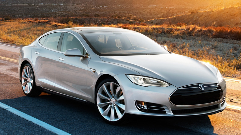 Tesla Model 3 on road
