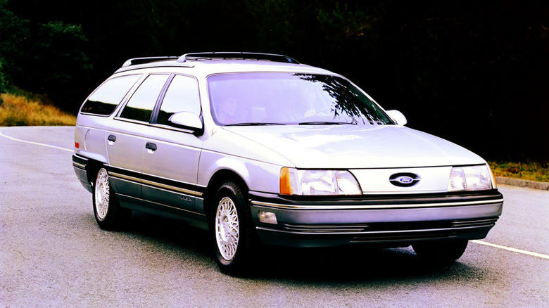 1987 Ford Taurus Station Wagon on road
