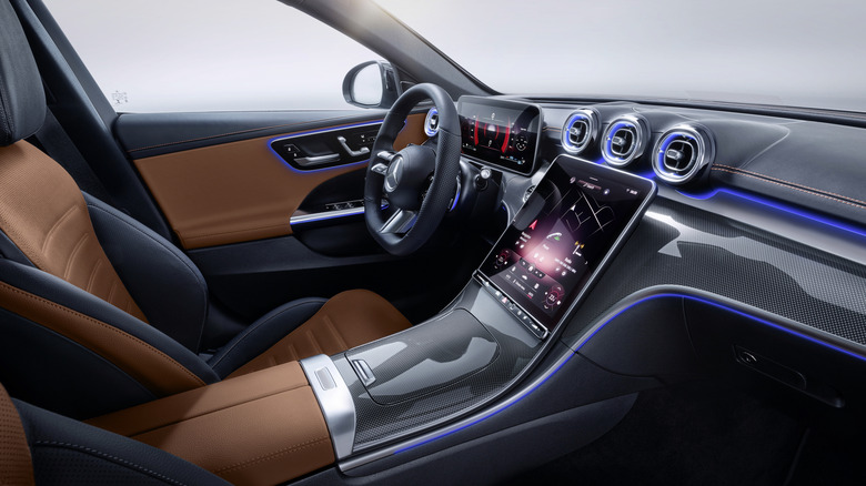 Mercedes-Benz C-Class interior in studio setting