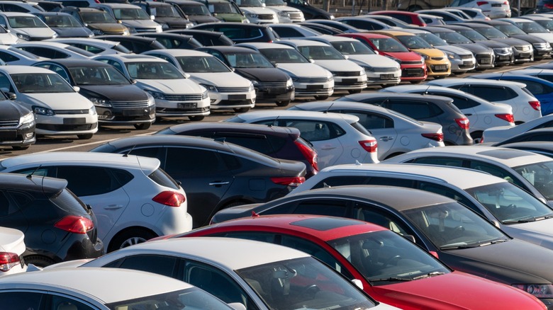 Cars in a parking lot