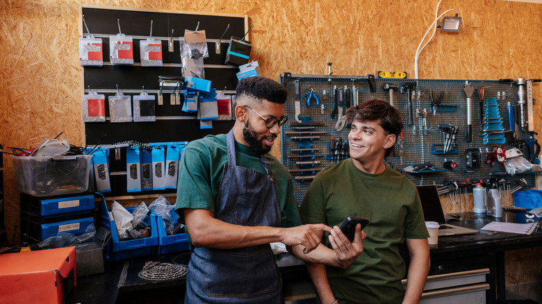 coworkers in an organized shop setting