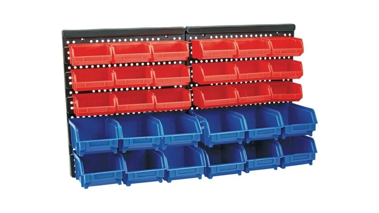 Storehouse 30-Bin Wall-Mount Parts Rack