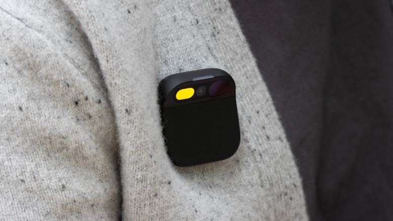 Humane AI Pin attached to a shirt