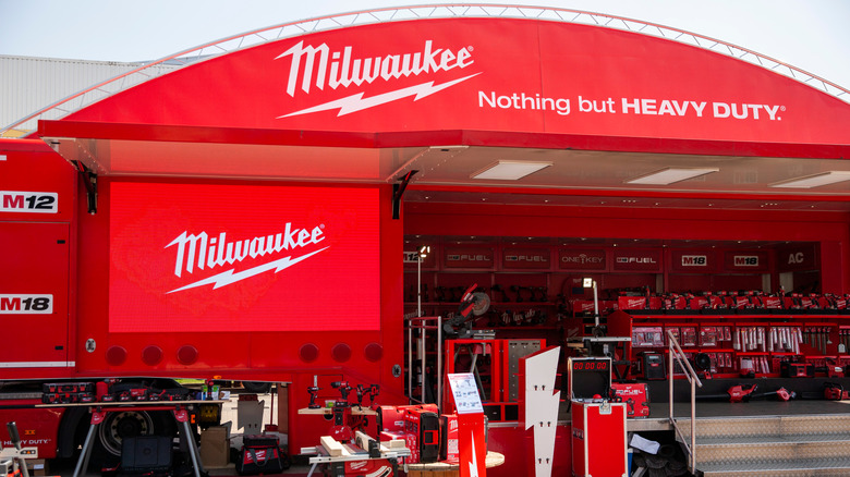 Milwaukee tools booth